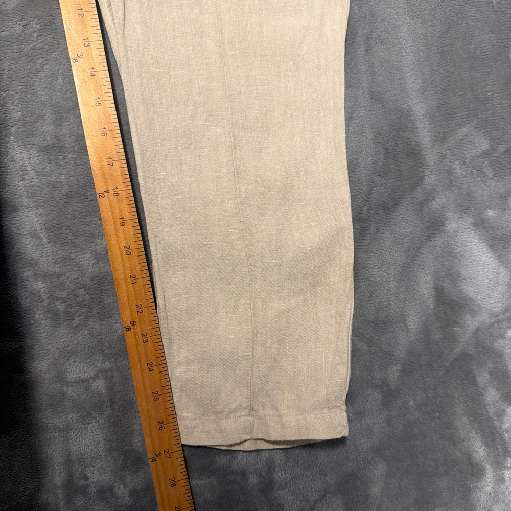 MATE the Label Linen Pants Womens XS Beige Elastic Waist Sustainable Casual Boho - Picture 7 of 10